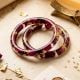 Handcrafted Resin Flower Preserve Bangle Pair